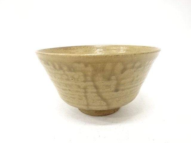 京焼　万代草山造　灰釉　茶碗